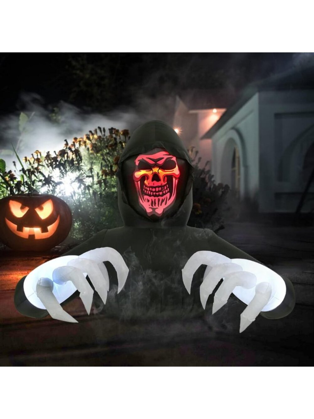 6.8FT Inflatable Grim Reaper Halloween Yard Decoration - Spooky Outdoor Blow Up